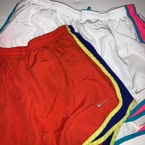Bundle of Nike Run Shorts White & Red size Medium